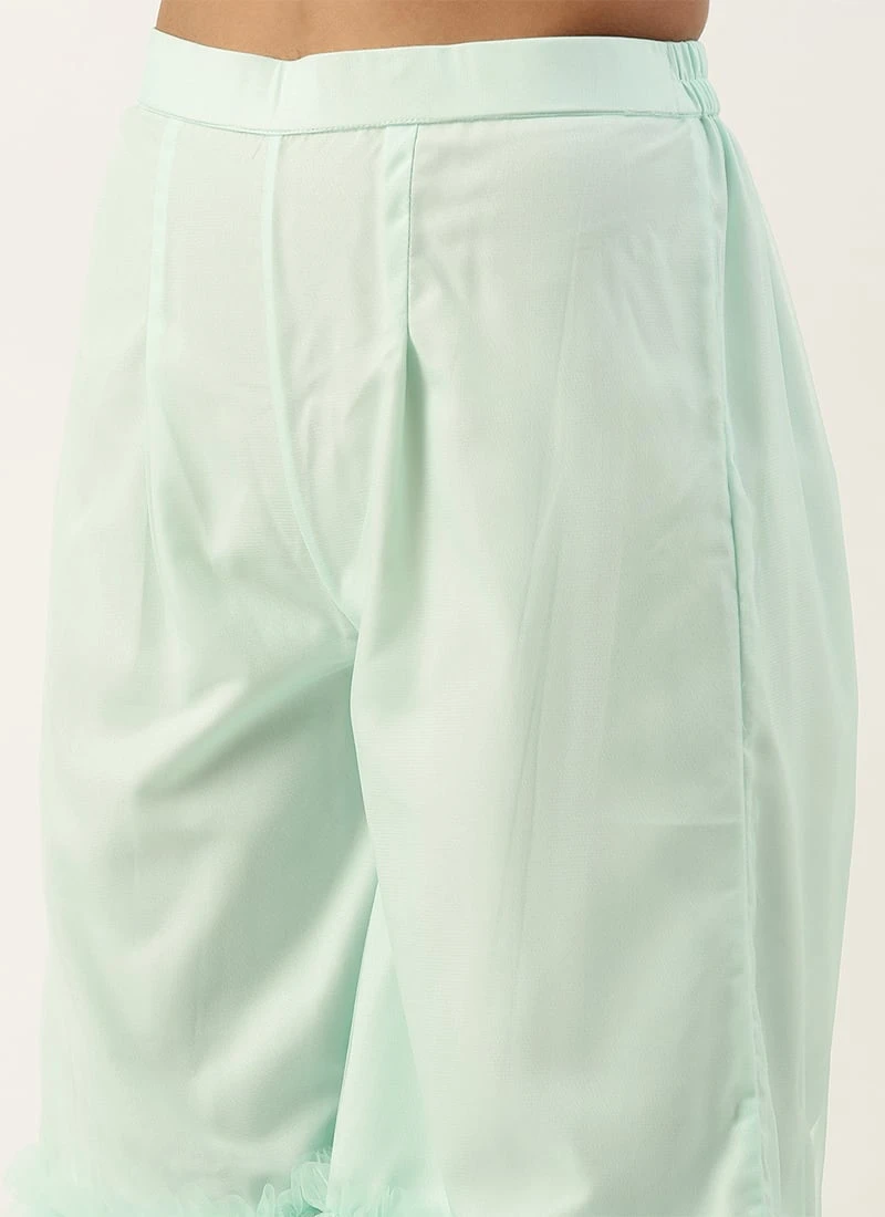 Bottom From Multicolored Organza Gharara Set After Six Wear 7 Bottom From Multicolored Organza Gharara Set After Six Wear - Image 7