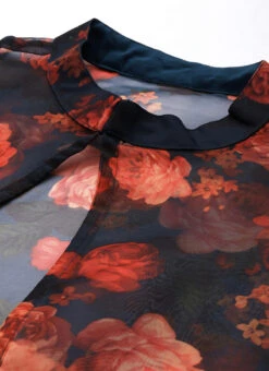 Multicolored Organza Jacket N Teal Blue Dress Festive Wear -Deals Chic Lehenga Store Multicolored Organza Jacket N Teal Blue Dress DRBS02303652 rrc1