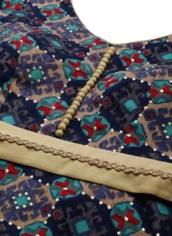 Multicolored Printed A Line Maxi Dress Festive Wear -Deals Chic Lehenga Store Multicolored Printed A Line Maxi Dress DRBS02203576 rrc3