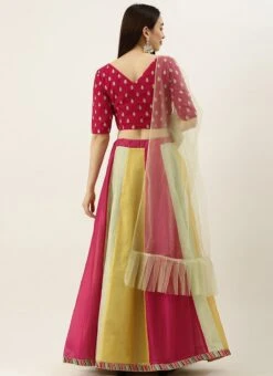 Multicolour Embroidered Kali Lehenga Festive Wear -Deals Chic Lehenga Store Multicolour Embroidered Kali Lehenga GHBS02104230 b