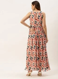 Multicoloured Georgette Pleated Dress After Six Wear Party Wear 11 Multicoloured Georgette Pleated Dress After Six Wear Party Wear -Deals Chic Lehenga Store Multicoloured Georgette Pleated Dress DRBS02211036 b