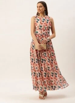 Multicoloured Georgette Pleated Dress After Six Wear Party Wear 10 Multicoloured Georgette Pleated Dress After Six Wear Party Wear -Deals Chic Lehenga Store Multicoloured Georgette Pleated Dress DRBS02211036 u