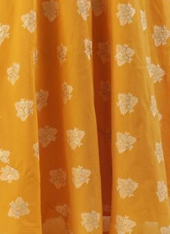 Mustard Art Silk Ruffled Dress Festive Wear 14 Mustard Art Silk Ruffled Dress Festive Wear -Deals Chic Lehenga Store Mustard Art Silk Ruffled Dress DRBS02210937 rrc3