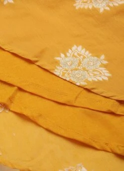 Mustard Art Silk Ruffled Dress Festive Wear 15 Mustard Art Silk Ruffled Dress Festive Wear -Deals Chic Lehenga Store Mustard Art Silk Ruffled Dress DRBS02210937 rrc4