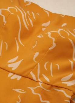 Mustard Digital Print Georgette Maxi Dress After Six Wear -Deals Chic Lehenga Store Mustard Digital Print Georgette Maxi Dress DRBS02301953 rrc1