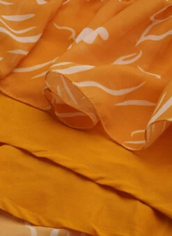 Mustard Digital Print Georgette Maxi Dress After Six Wear -Deals Chic Lehenga Store Mustard Digital Print Georgette Maxi Dress DRBS02301953 rrc3