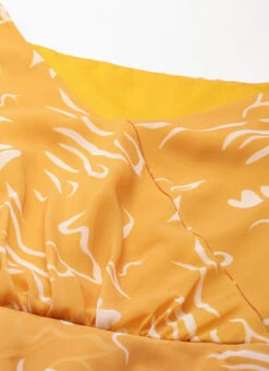Mustard Digital Printed Georgette Dress After Six Wear -Deals Chic Lehenga Store Mustard Digital Printed Georgette Dress DRBS02301960 rrc1