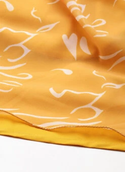 Mustard Digital Printed Georgette Dress After Six Wear -Deals Chic Lehenga Store Mustard Digital Printed Georgette Dress DRBS02301960 rrc2