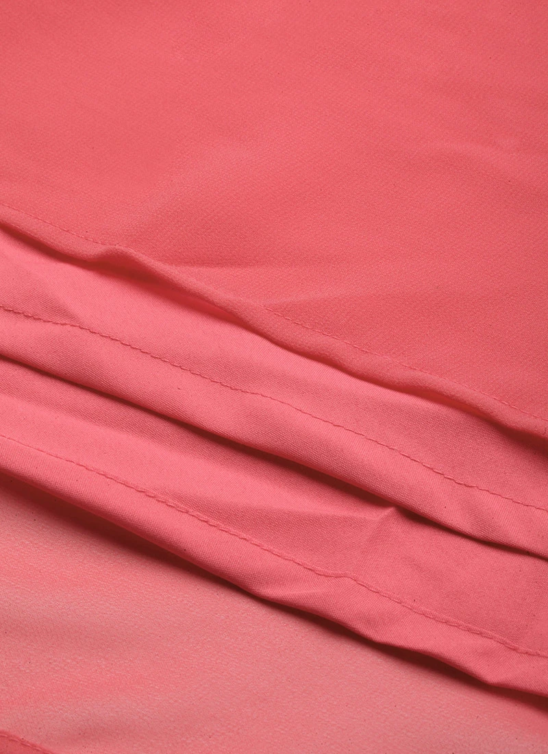 Mustard Taffeta Jacquard N Pink Dress Festive Wear 8 Mustard Taffeta Jacquard N Pink Dress Festive Wear - Image 8