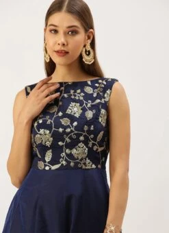 Navy Blue Embroidered Kali Style Gown Festive Wear 12 Navy Blue Embroidered Kali Style Gown Festive Wear -Deals Chic Lehenga Store Navy Blue Embroidered Kali Style Gown IWBS02203495 rrc1