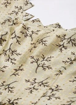 Off White Art Silk Gathered Flare Dress Festive Wear 12 Off White Art Silk Gathered Flare Dress Festive Wear -Deals Chic Lehenga Store Off White Art Silk Gathered Flare Dress DRBS02204729 rrc1