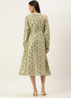 Off White Art Silk Printed Dress After Six Wear 11 Off White Art Silk Printed Dress After Six Wear -Deals Chic Lehenga Store Off White Art Silk Printed Dress DRBS02205900 b