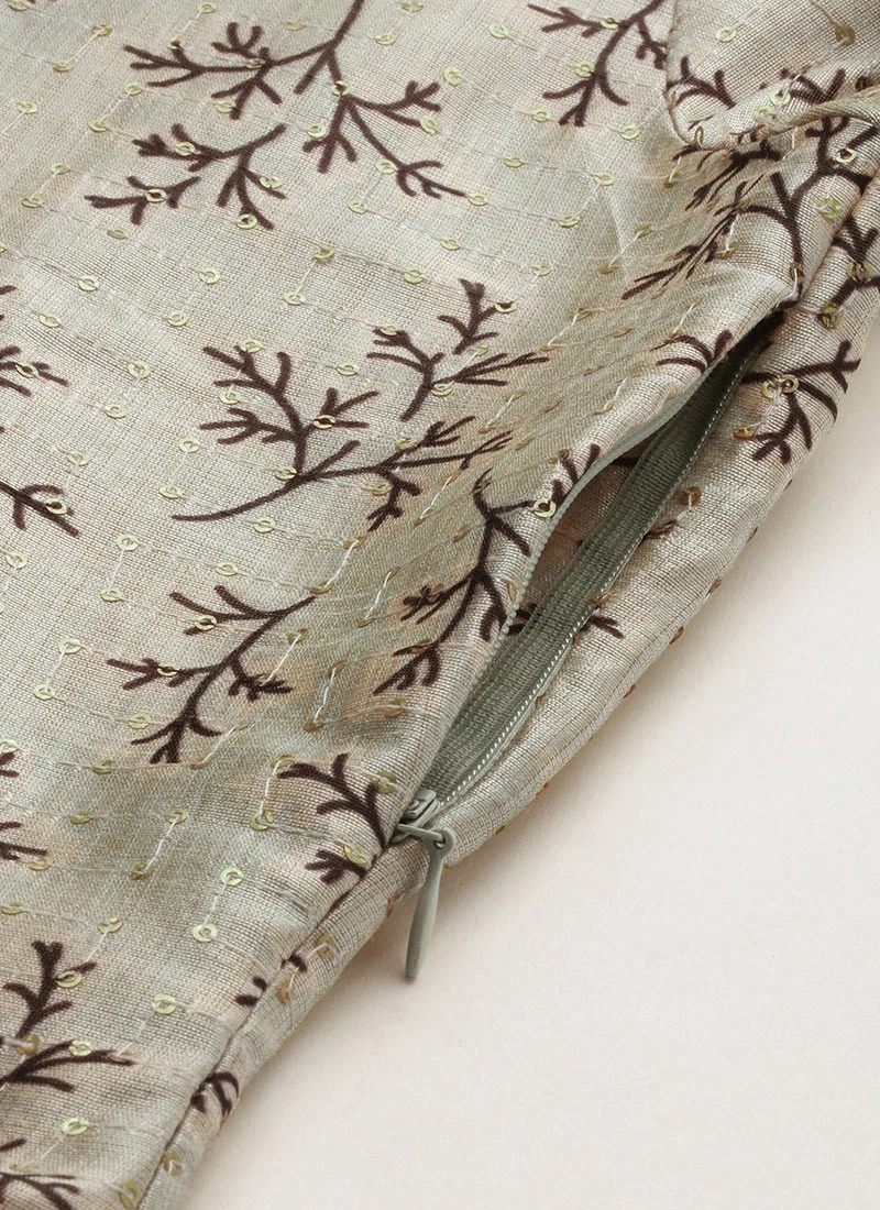 Off White Art Silk Printed Dress After Six Wear 7 Off White Art Silk Printed Dress After Six Wear - Image 7