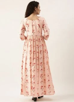 Off White Chanderi Modal Silk Dress After Six Wear -Deals Chic Lehenga Store Off White Chander Modal Silk Dress DRBS02111081 b