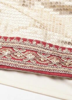 Bottom From Off White Embroidered Asymmetrical Gharara Suit After Six Wear -Deals Chic Lehenga Store Off White Embroidered Asymmetrical Gharara Suit SLBS02301728 rrc4 2