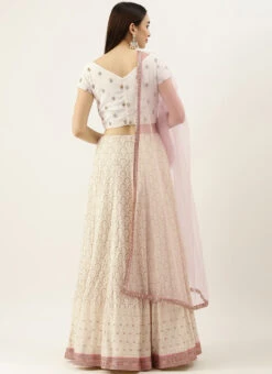 Off White Georgette Embroidered Kali Lehenga Festive Wear -Deals Chic Lehenga Store Off White Georgette Embroidered Kali Lehenga GHBS02104297 b