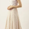 Off White Georgette Embroidered Kali Lehenga Festive Wear