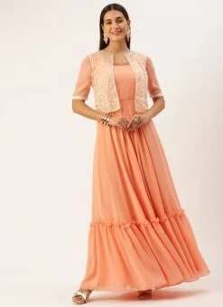 Jacket From Off White Net Embroidered Jacket Style Gown 10 Jacket From Off White Net Embroidered Jacket Style Gown -Deals Chic Lehenga Store Off White Net Embroidered Jacket Style Gown IWBS02301759 u