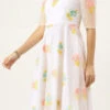 Off White Organza Ankle Length Dress After Six Wear
