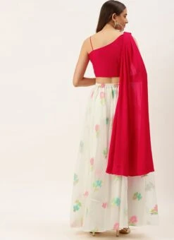 Off White Organza Jacquard Skirt N Top Festive Wear 11 Off White Organza Jacquard Skirt N Top Festive Wear -Deals Chic Lehenga Store Off White Organza Jacquard Skirt N Top IWBS02206236 b