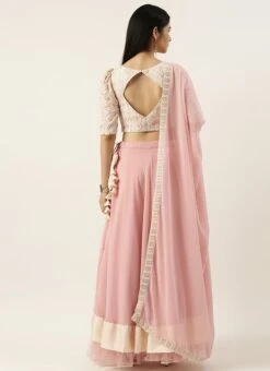 Off White Sequins Embroidery Pink Lehenga Festive Wear -Deals Chic Lehenga Store Off White Sequins Embroidery Pink Lehenga GHBS02205926 b