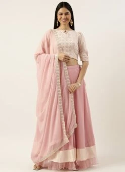 Off White Sequins Embroidery Pink Lehenga Festive Wear -Deals Chic Lehenga Store Off White Sequins Embroidery Pink Lehenga GHBS02205926 u
