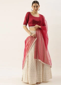 Off White Georgette Embroidered Kali Lehenga Set Party Wear -Deals Chic Lehenga Store Off white Georgette Embroidered Kali Lehenga Set GHBS02104246 u