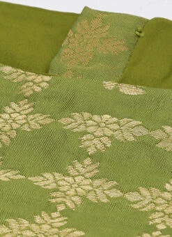 Olive Green Brocade N Yellow Layered Lehenga Set Festive Wear -Deals Chic Lehenga Store Olive Green Brocade N Yellow Layered Lehenga Set GHBS02012721 rrc1