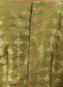 Olive Green Brocade N Yellow Layered Lehenga Set Festive Wear -Deals Chic Lehenga Store Olive Green Brocade N Yellow Layered Lehenga Set GHBS02012721 rrc2