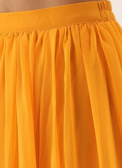 Olive Green Brocade N Yellow Layered Lehenga Set Festive Wear -Deals Chic Lehenga Store Olive Green Brocade N Yellow Layered Lehenga Set GHBS02012721 rrc3