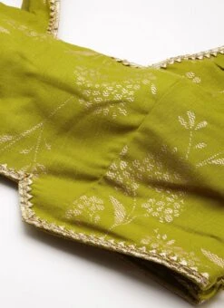 Bottom From Olive Green Rayon Foil Printed Co Ord Set After Six Wear -Deals Chic Lehenga Store Olive Green Rayon Foil Printed Co ord Set IWBS02211126 rrc1