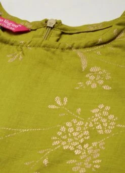 Olive Green Rayon Print Dress After Six Wear -Deals Chic Lehenga Store Olive Green Rayon Print Dress DRBS02212506 rrc1