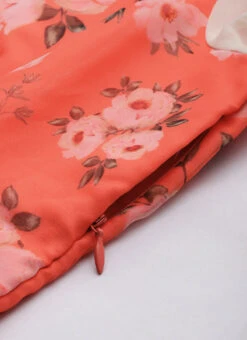 Orange N Off White Printed Dress Festive Wear -Deals Chic Lehenga Store Orange N Off White Printed Dress DRBS02303892 rrc3