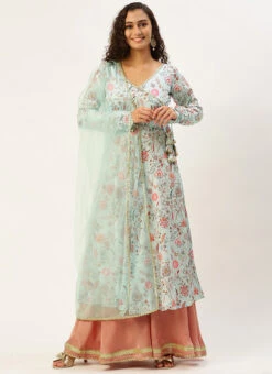 Top From Pale Blue N Mauve Art Silk Anarkali Suit Set After Six Wear -Deals Chic Lehenga Store Pale Blue N Mauve Art Silk Anarkali Suit Set SLBS02303568 u