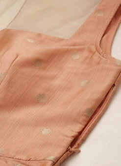 Peach Art Silk Jacquard Dress Festive Wear -Deals Chic Lehenga Store Peach Art Silk Jacquard Dress DRBS02212489 rrc1