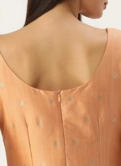 Dupatta From Peach Art Silk Jacquard Gown With Dupatta After Six Wear -Deals Chic Lehenga Store Peach Art Silk Jacquard Gown With Dupatta IWBS02302268 rrc2