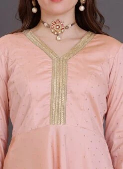 Top From Peach Art Silk Sharara Set After Six Wear -Deals Chic Lehenga Store Peach Art Silk Sharara Set SLBS02306378 rrc1 1