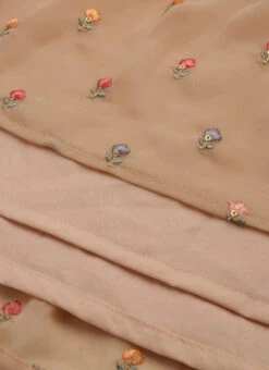 Peach Embroidered Georgette Dress Festive Wear -Deals Chic Lehenga Store Peach Embroidered Georgette Dress DRBS02210931 rrc3