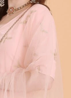 Bottom From Peach Embroidered Palazzo Suit After Six Wear -Deals Chic Lehenga Store Peach Embroidered Palazzo Suit SLBS02306390 rrc3 1