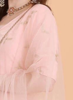 Top From Peach Embroidered Palazzo Suit After Six Wear -Deals Chic Lehenga Store Peach Embroidered Palazzo Suit SLBS02306390 rrc3