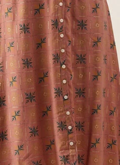 Peach Foil Printed A Line Dress After Six Wear Work Wear -Deals Chic Lehenga Store Peach Foil Printed A line Dress DRBS02111070 rrc4