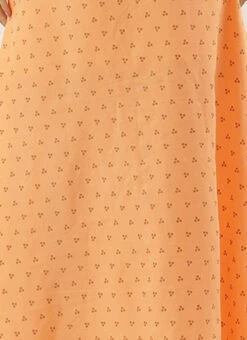 Peach Foil Printed Cotton Maxi Dress After Six Wear Festive Wear -Deals Chic Lehenga Store Peach Foil Printed Cotton Maxi Dress DRBS02206182 rrc4