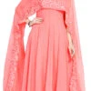 Peach Georgette Anarkali Suit After Six Wear