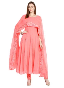 Peach Georgette Anarkali Suit After Six Wear 6 Peach Georgette Anarkali Suit After Six Wear -Deals Chic Lehenga Store Peach Georgette Anarkali Suit SLKRRWRS021 u