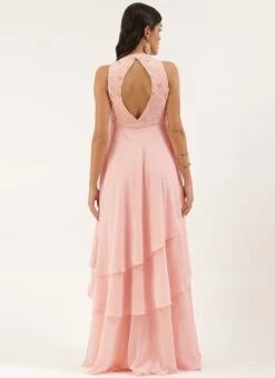 Peach Georgette Embroidered Gown Festive Wear 11 Peach Georgette Embroidered Gown Festive Wear -Deals Chic Lehenga Store Peach Georgette Embroidered Gown IWBS02206270 b