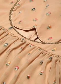 Peach Georgette Embroidered Maxi Dress Festive Wear -Deals Chic Lehenga Store Peach Georgette Embroidered Maxi Dress DRBS02210901 rrc3