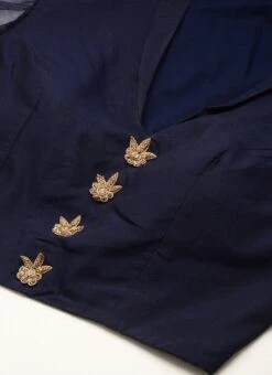 Skirt From Peach Jacquard N Navy Blue Art Silk Skirt Set After Six Wear -Deals Chic Lehenga Store Peach Jacquard N Navy Blue Art Silk Skirt Set IWBS02212526 rrc1