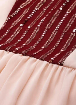 Peach N Maroon Embroidered Gathered Dress Festive Wear 13 Peach N Maroon Embroidered Gathered Dress Festive Wear -Deals Chic Lehenga Store Peach N Maroon Embroidered Gathered Dress DRBS02110983 rrc3