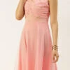 Peach N Pink Embroidered Dress Party Wear