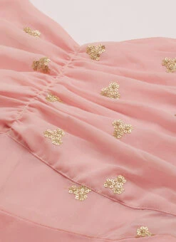 Peach N Pink Embroidered Dress Party Wear -Deals Chic Lehenga Store Peach N Pink Embroidered Dress DRBS02206265 rrc1